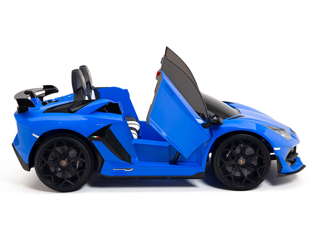 Lamborghini Aventador SVJ Drift Edition 24V Kids Ride-On Car with R/C Parental Remote | Blue