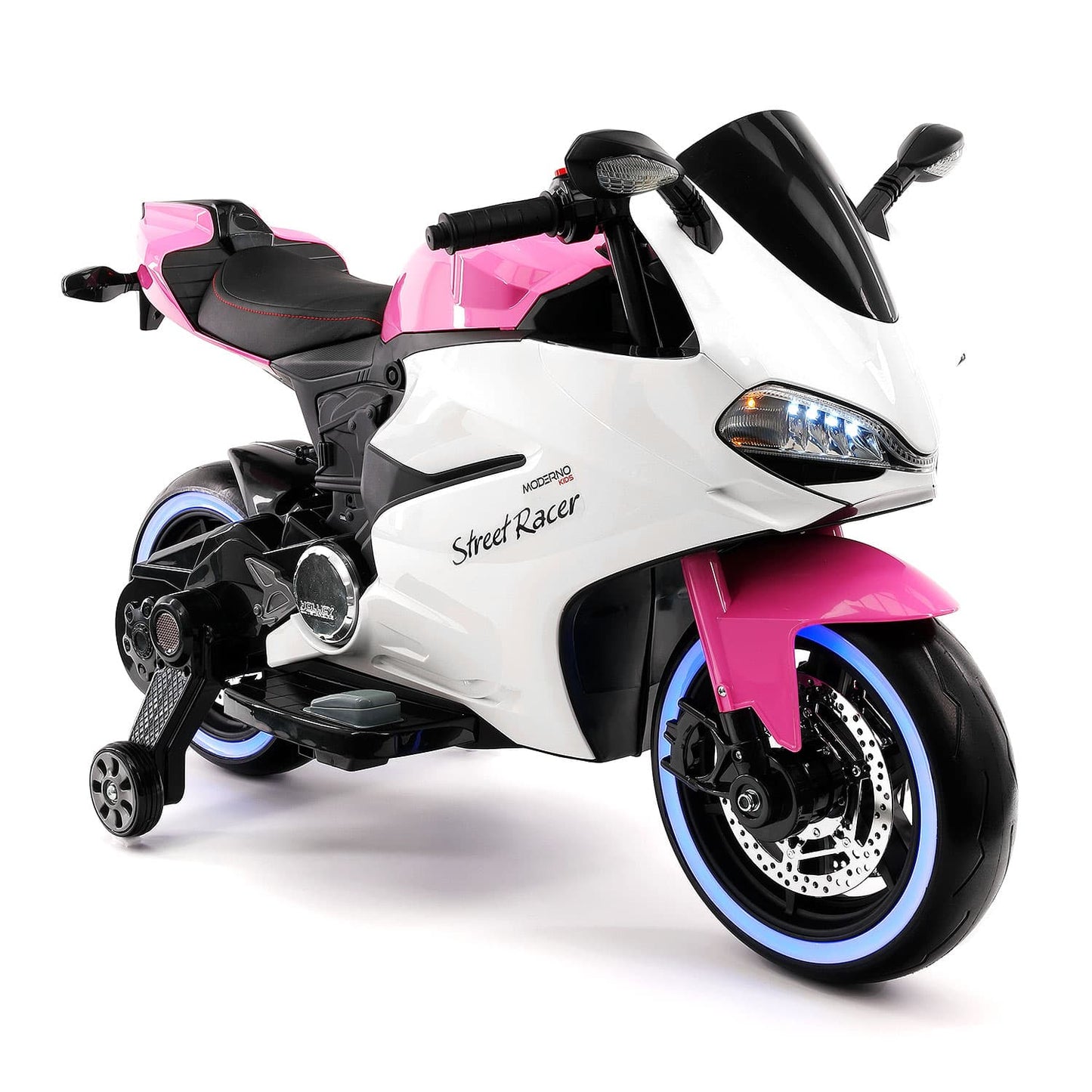 Street Racer 12V Electric Kids Ride-On Motorcycle | Pink