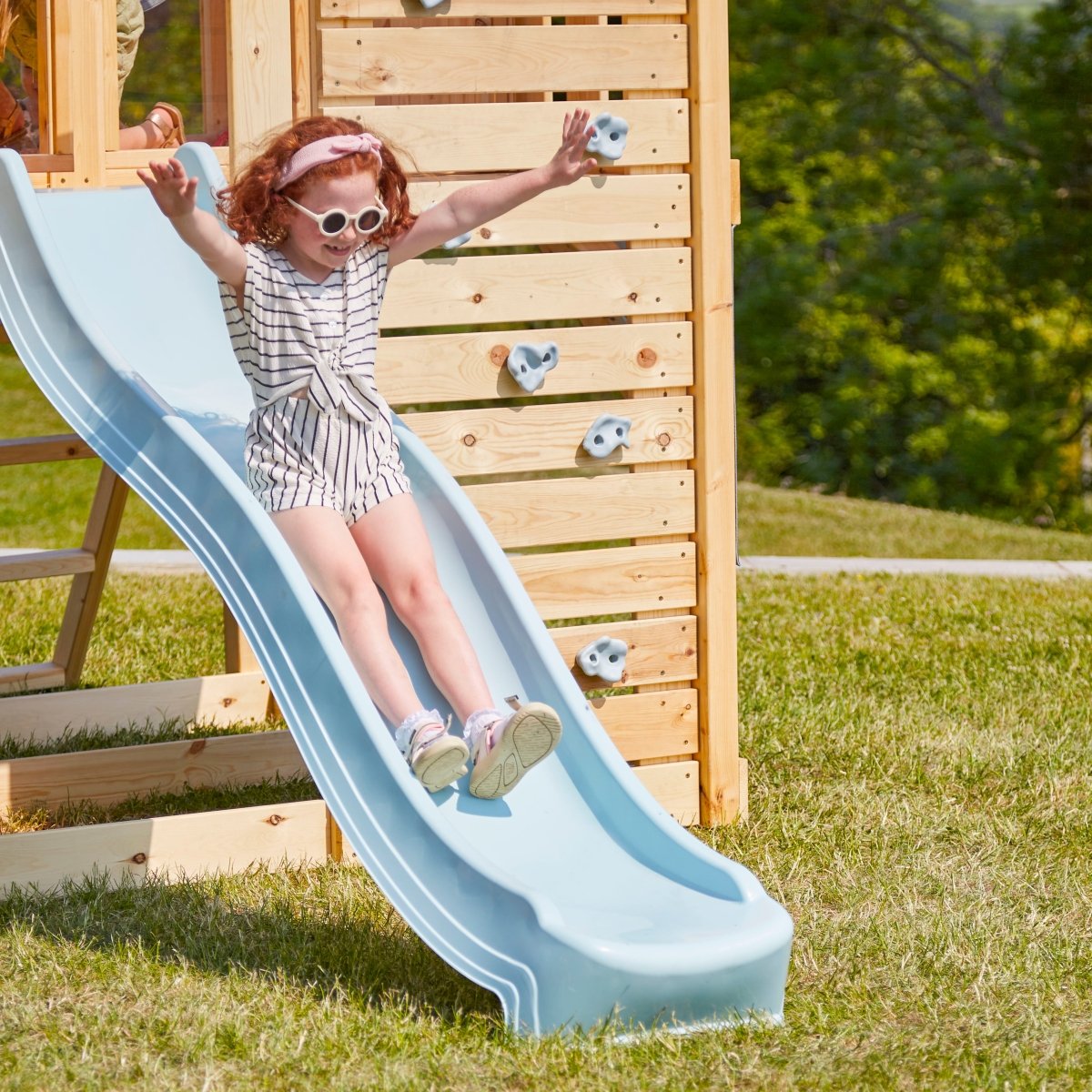 PolarPlay Kids Climbing Tower & Playhouse - Climb & Swing Ragna Mist
