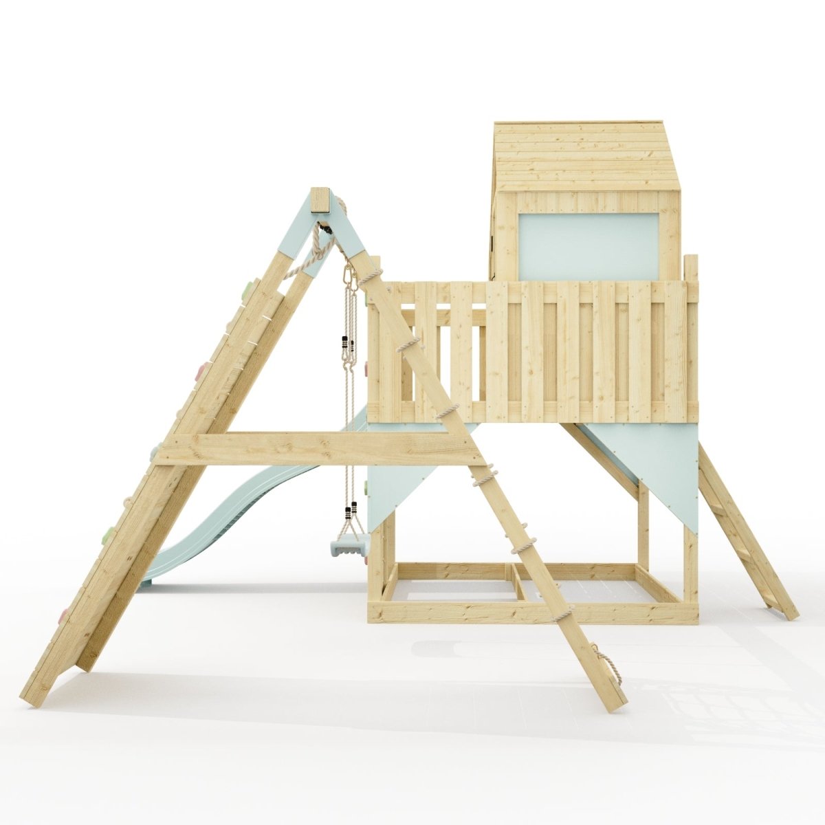 PolarPlay Kids Climbing Tower & Playhouse - Climb & Swing Ragna Mist