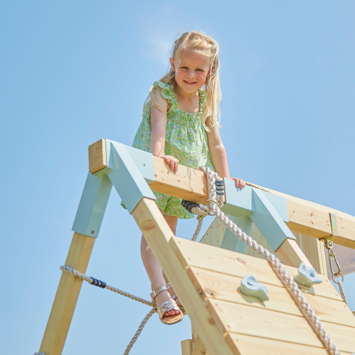 PolarPlay Kids Climbing Tower & Playhouse - Climb & Swing Ragna Mist