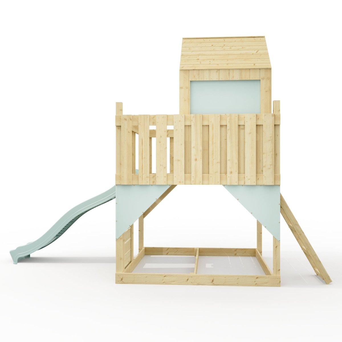 PolarPlay Kids Scandinavian Style Climbing Platform & Playhouse - Astrid Mist