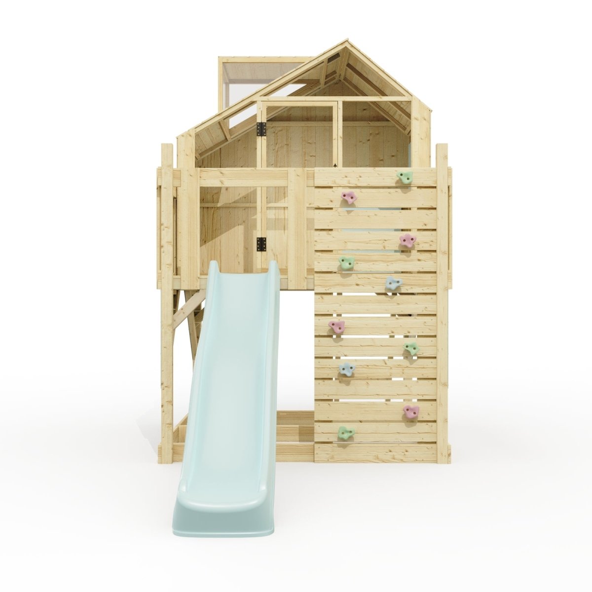 PolarPlay Kids Scandinavian Style Climbing Platform & Playhouse - Astrid Mist