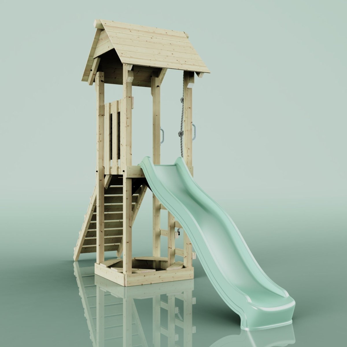PolarPlay Tower Kids Wooden Climbing Frame - Yarin Sage