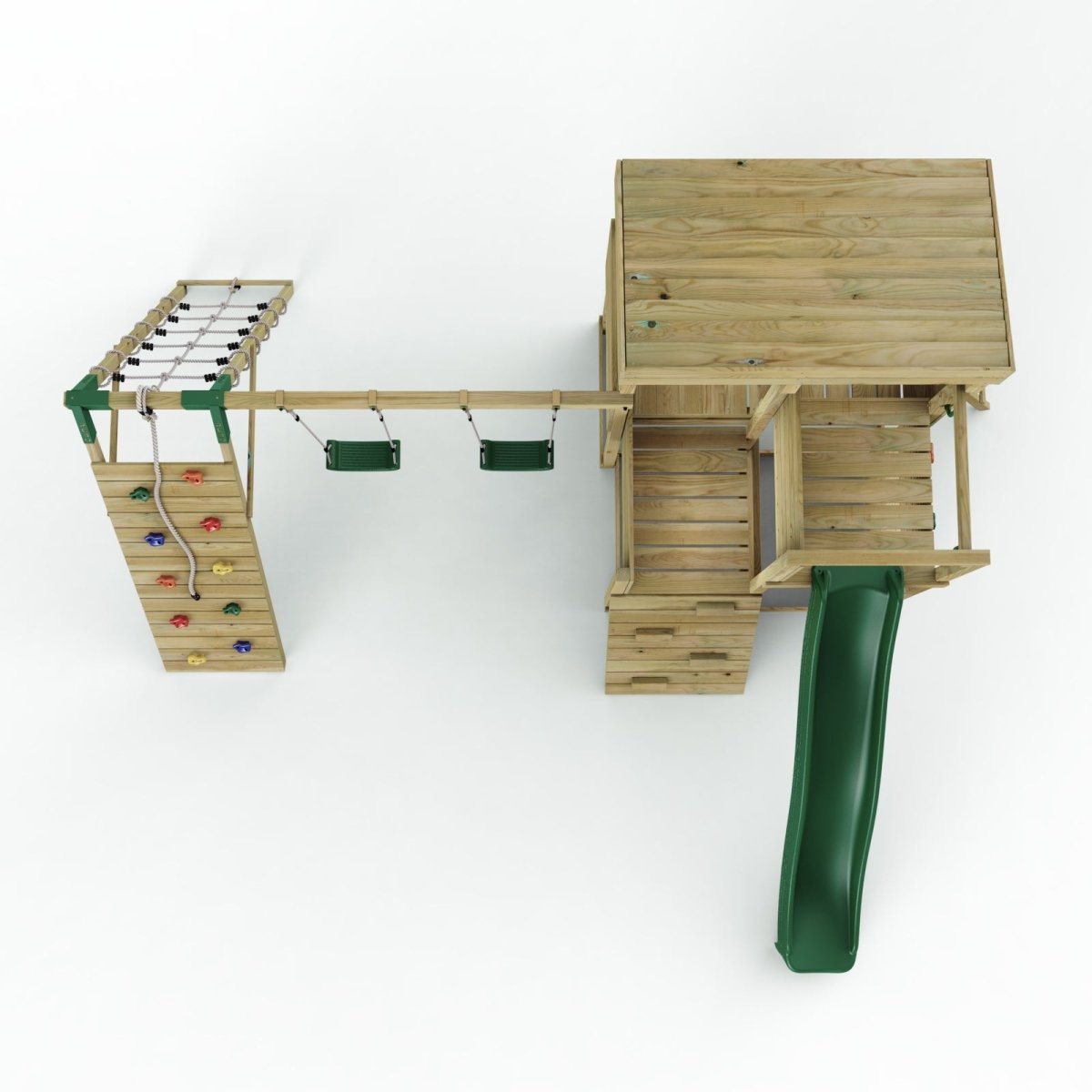 ClassicPlay Sentinel XL Lookout Tower with 3 Decks, Double Swing, Climbing Wall and Slide