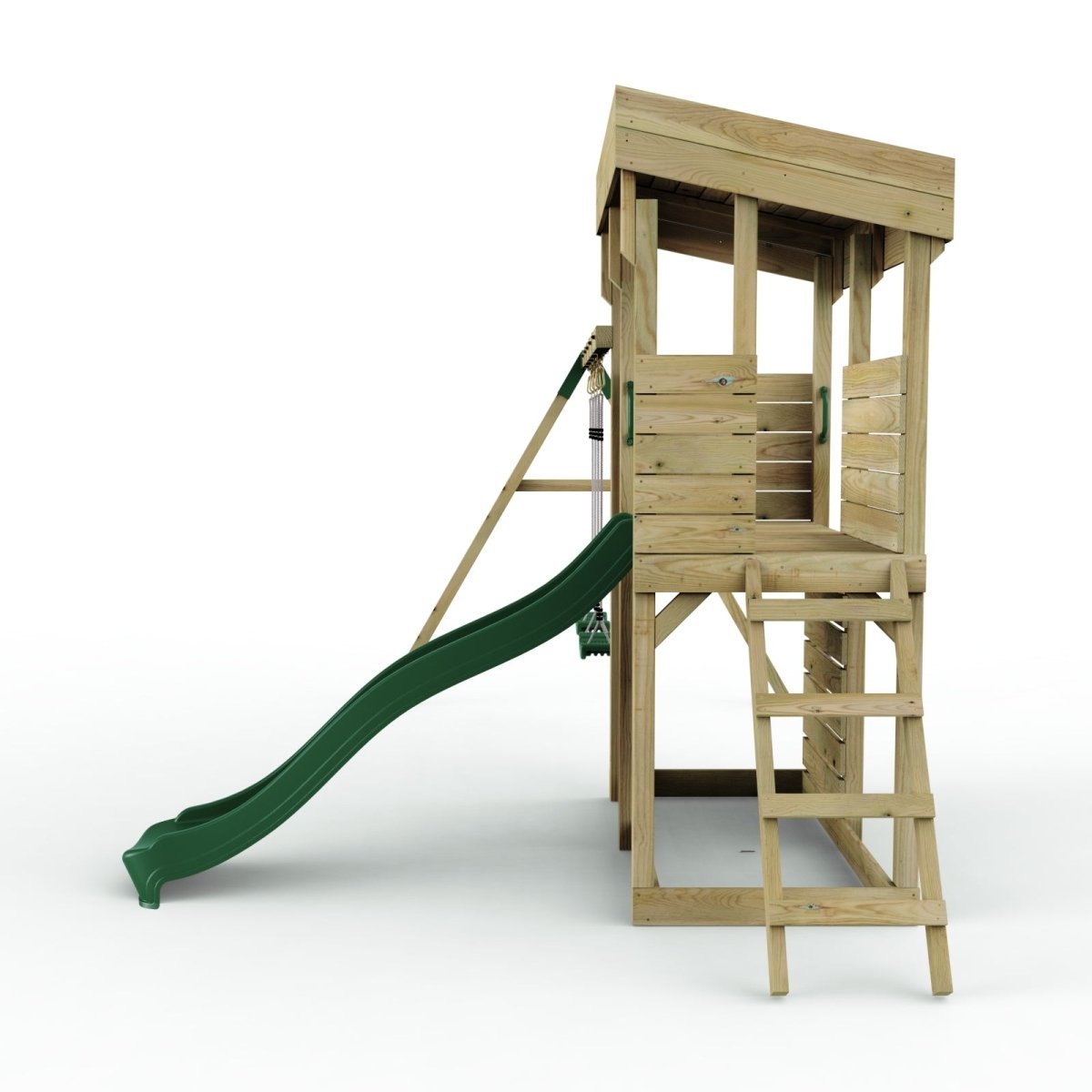 ClassicPlay Outpost XL Lookout Tower with 1.2m Deck, Double Swing and Slide