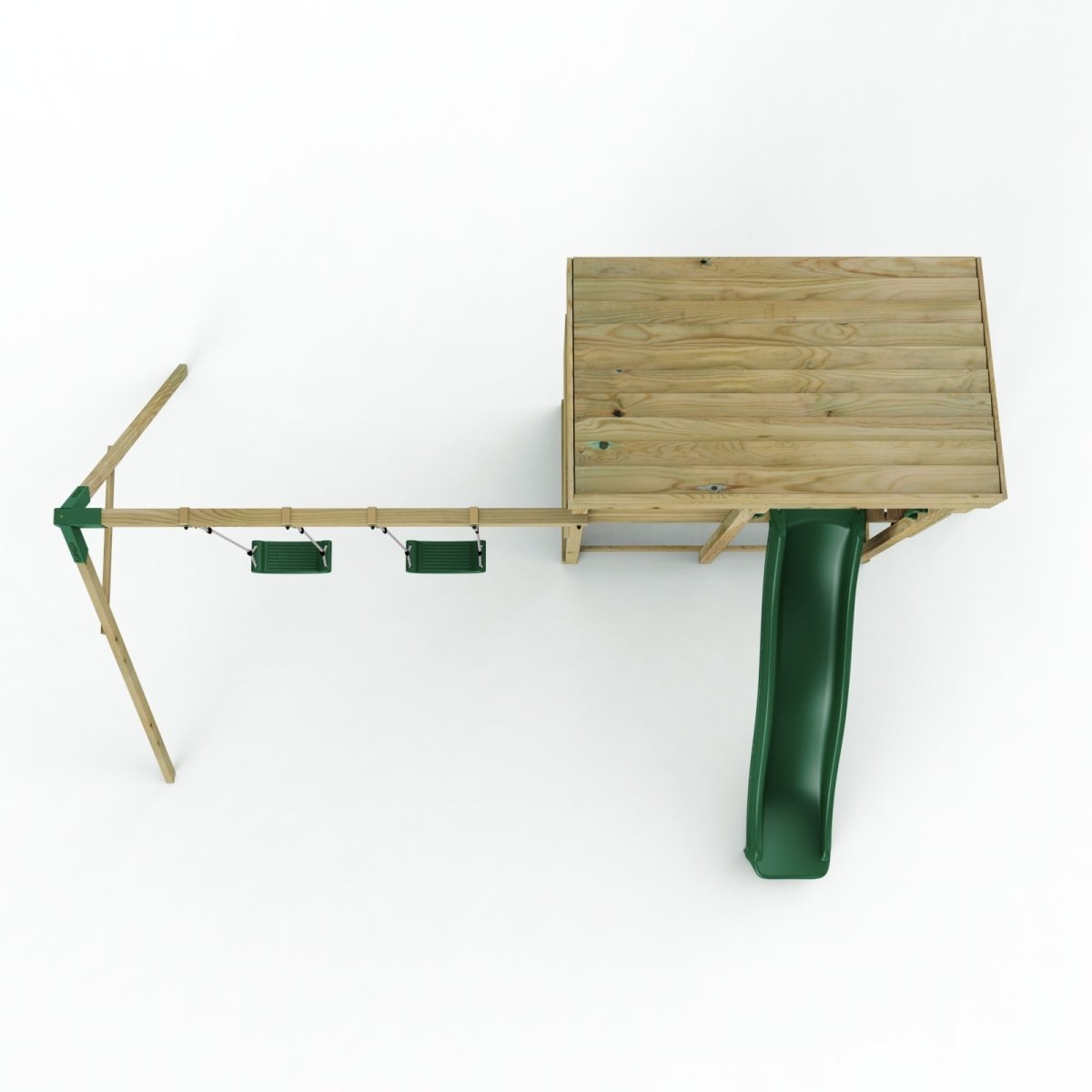 ClassicPlay Outpost XL Lookout Tower with 1.2m Deck, Double Swing and Slide
