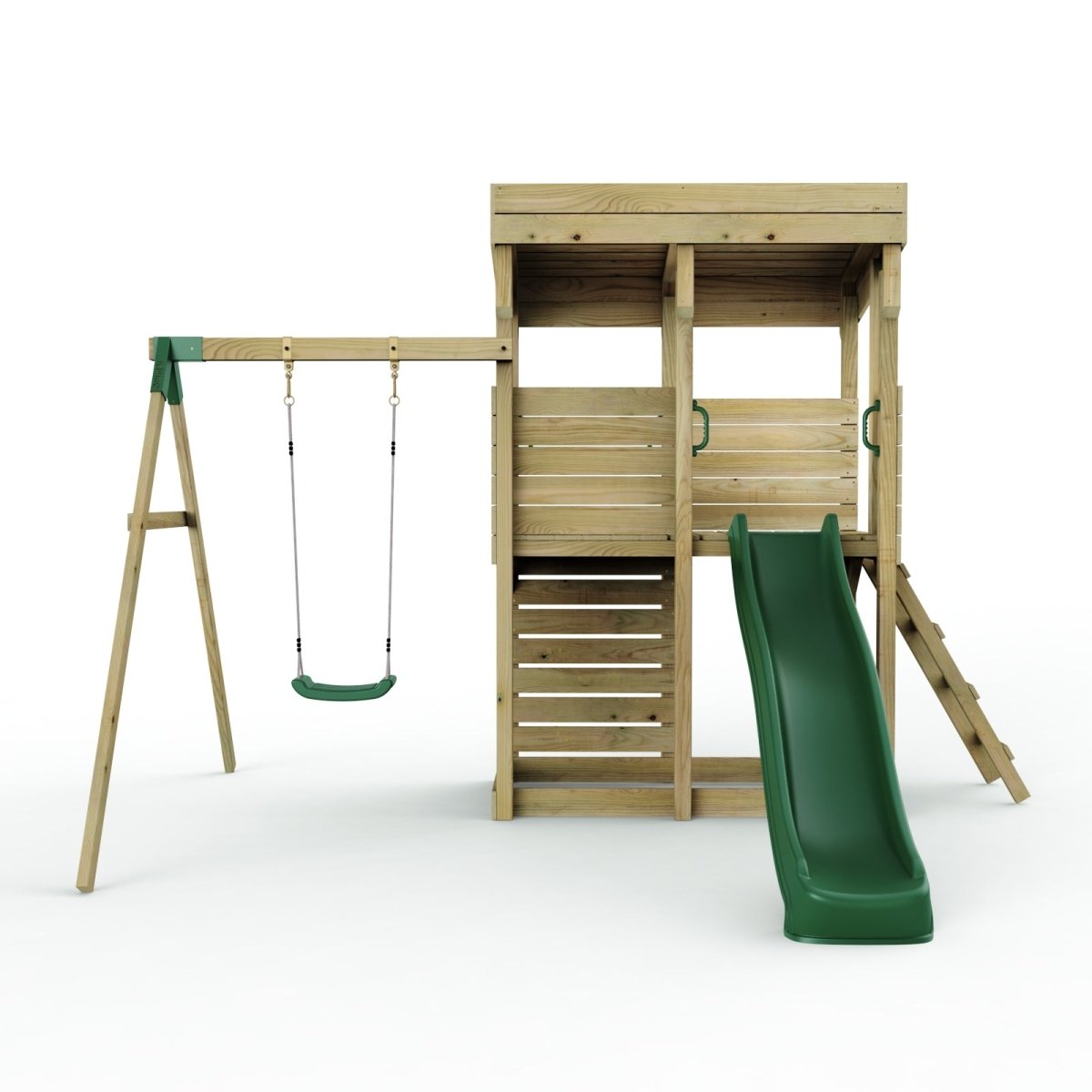ClassicPlay Outpost XL Lookout Tower with 1.2m Deck, Single Swing and Slide