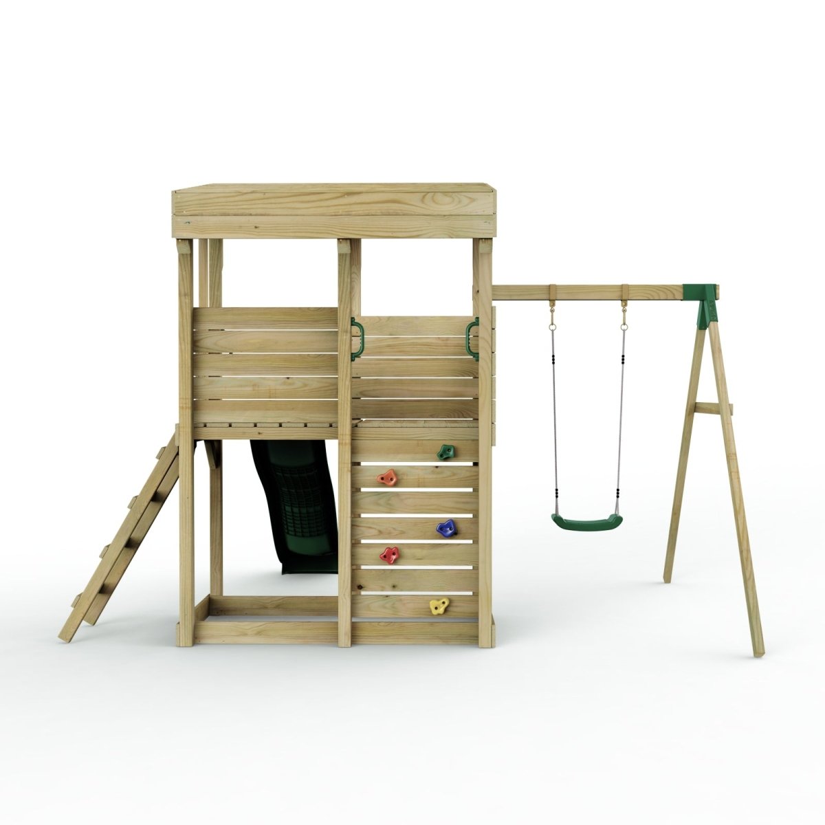 ClassicPlay Outpost XL Lookout Tower with 1.2m Deck, Single Swing and Slide