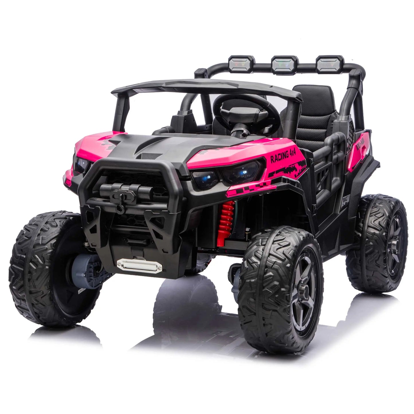 Trail Rider 24V 4WD Kids Ride-On UTV with R/C Parental Remote | Deep Pink