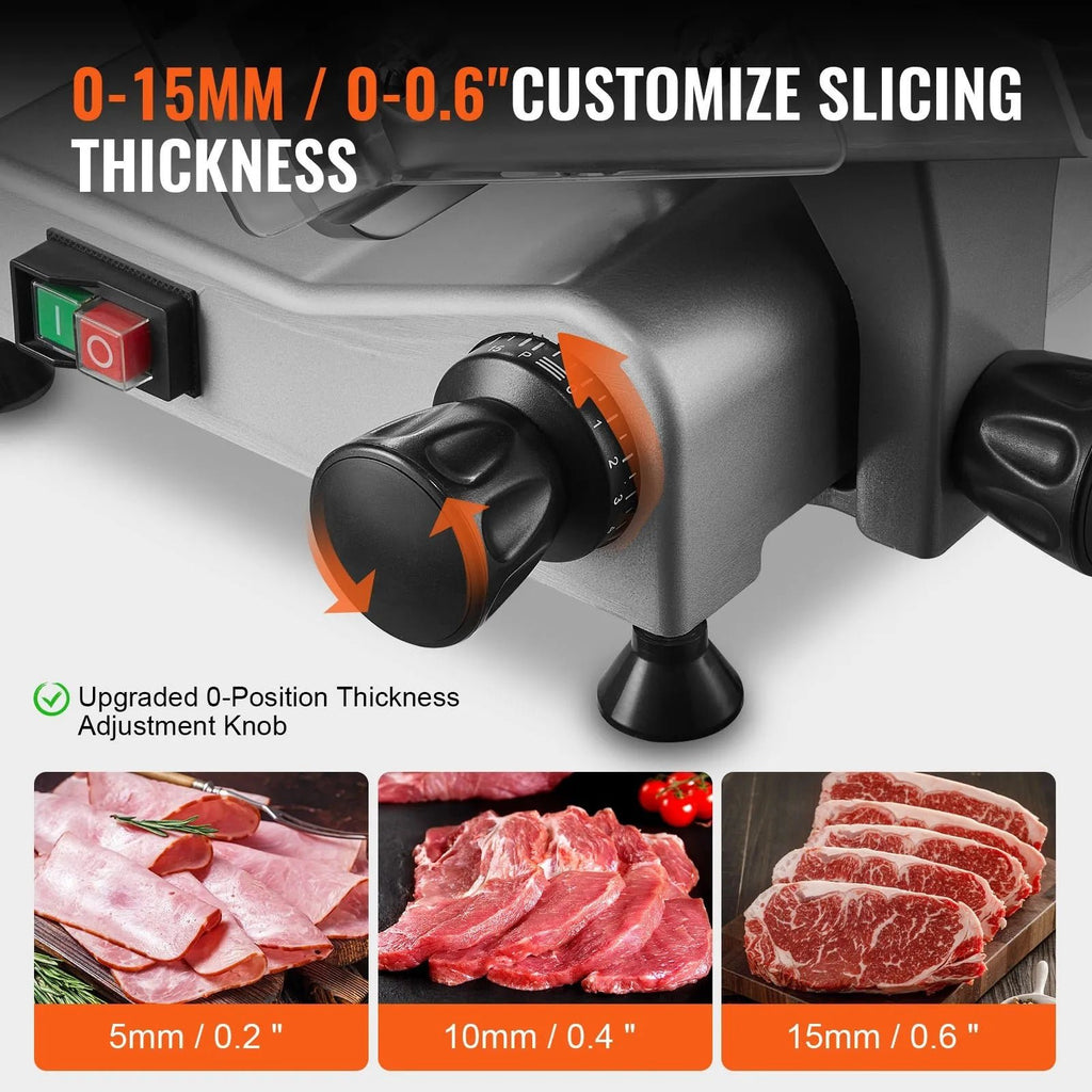 Meat Slicer, 340W Electric Deli Food Slicer with 10" SUS420 Stainless Steel