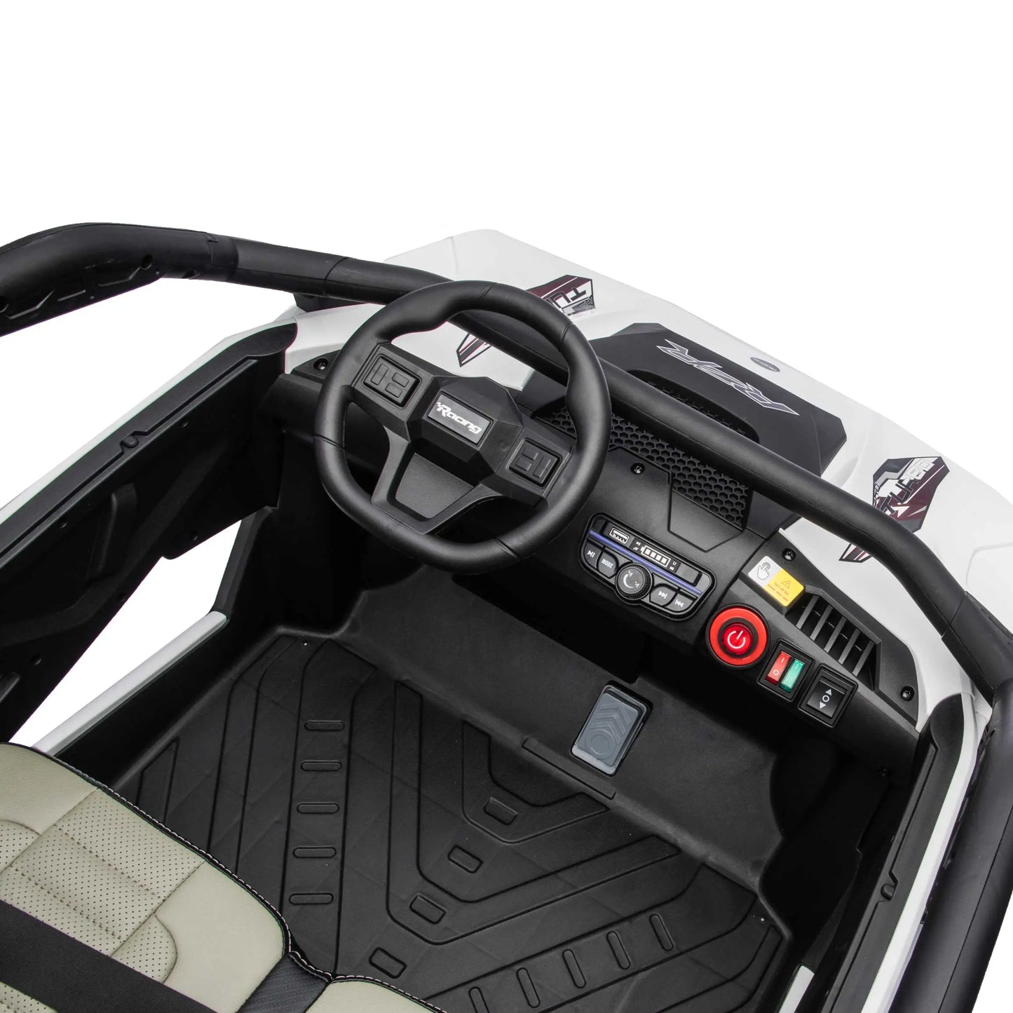 Trail Runner 24V 4WD Kids Ride-On UTV with R/C Parental Remote | White