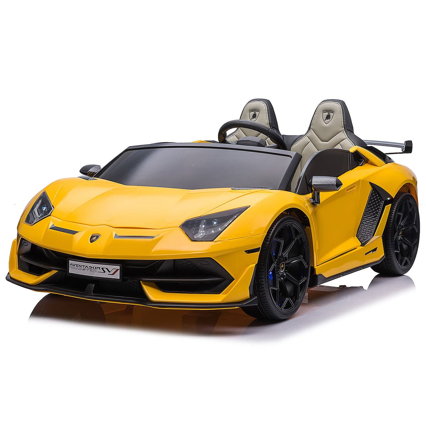 Lamborghini Aventador SVJ 24V Kids Ride-On Car with R/C Parental Remote | Yellow